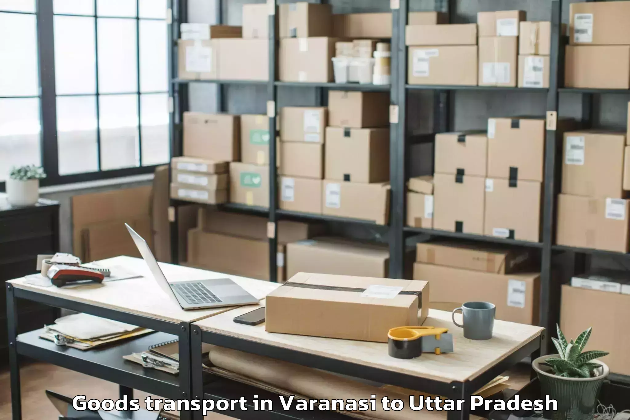 Quality Varanasi to Prof Rajendra Singh Rajju Bhai Goods Transport